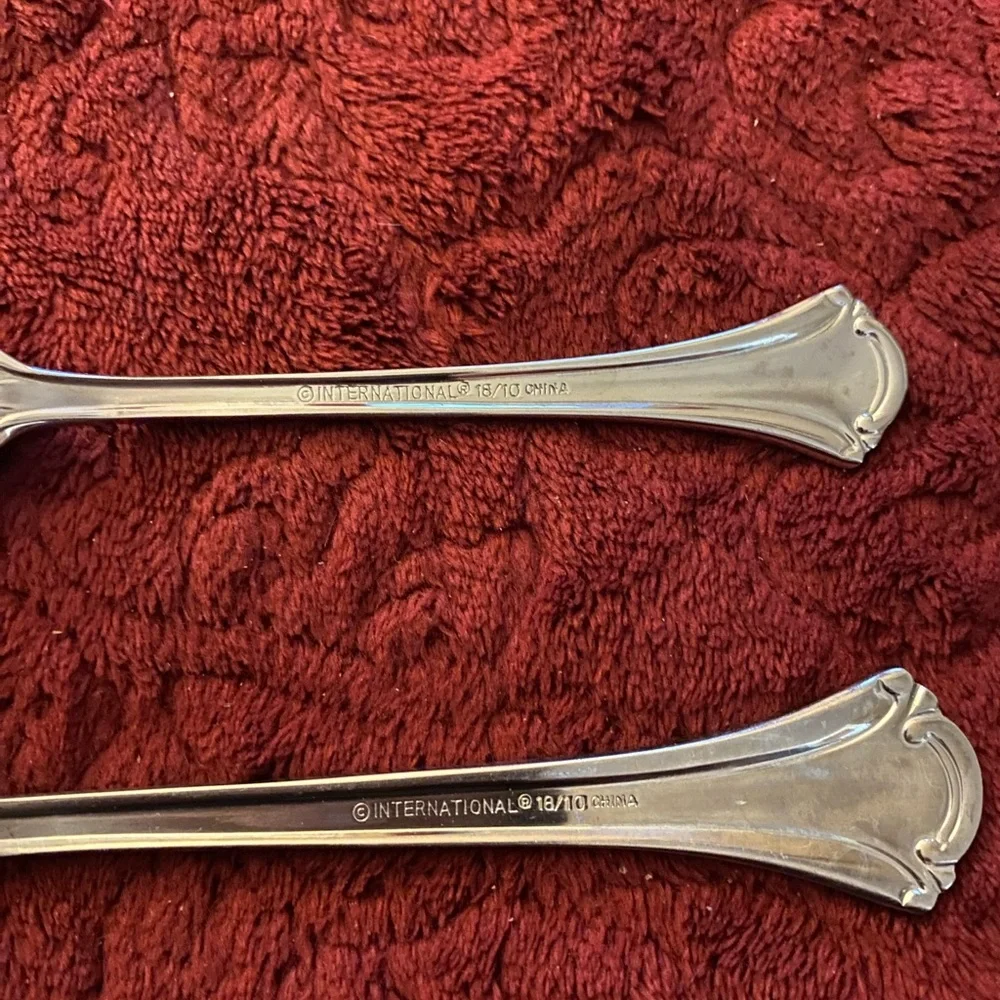 Elegant Silver Fork and Spoon Set.  International 18/10. Excellent condition.